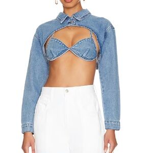 Superdown Crop Jacket Set